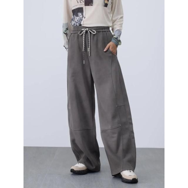 【NEW】ラシュッド（LASUD）/スタッズ切替えスウェットパンツ