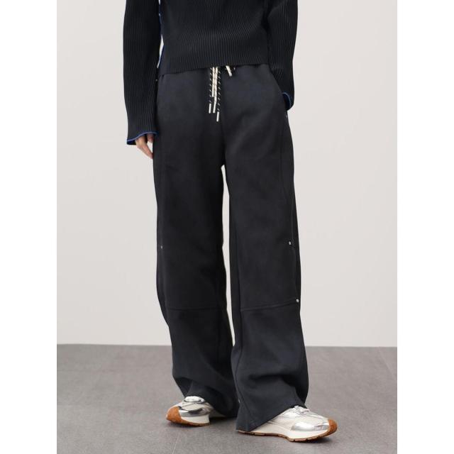 【NEW】ラシュッド（LASUD）/スタッズ切替えスウェットパンツ