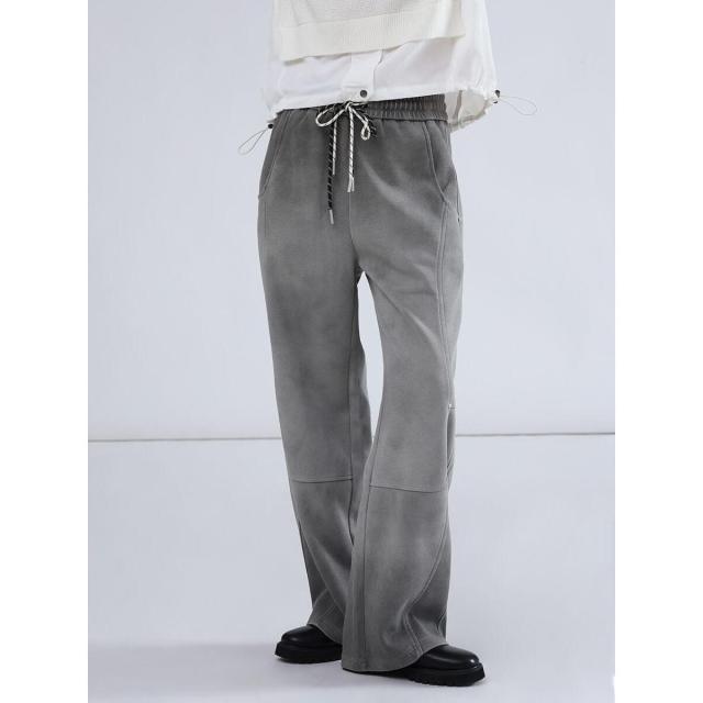 【NEW】ラシュッド（LASUD）/スタッズ切替えスウェットパンツ
