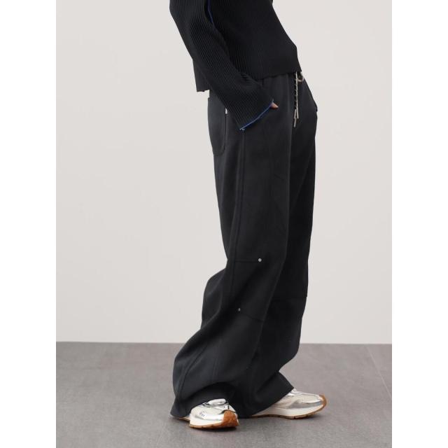 【NEW】ラシュッド（LASUD）/スタッズ切替えスウェットパンツ