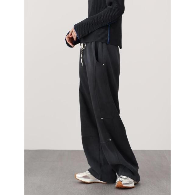 【NEW】ラシュッド（LASUD）/スタッズ切替えスウェットパンツ