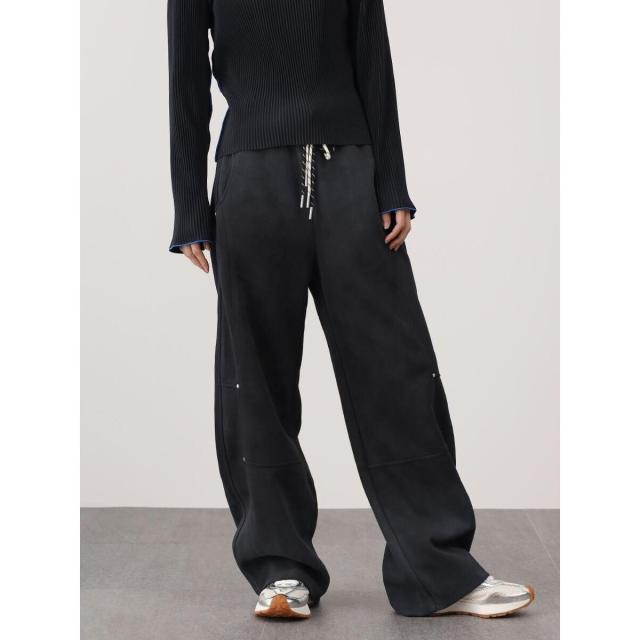 【NEW】ラシュッド（LASUD）/スタッズ切替えスウェットパンツ