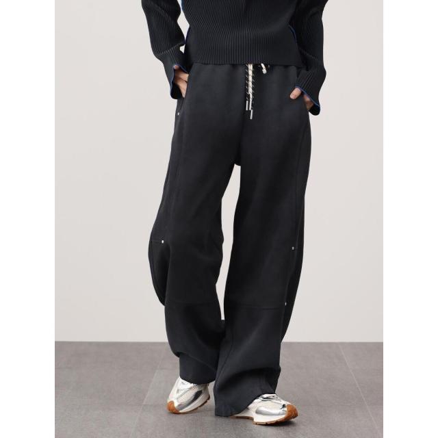 【NEW】ラシュッド（LASUD）/スタッズ切替えスウェットパンツ