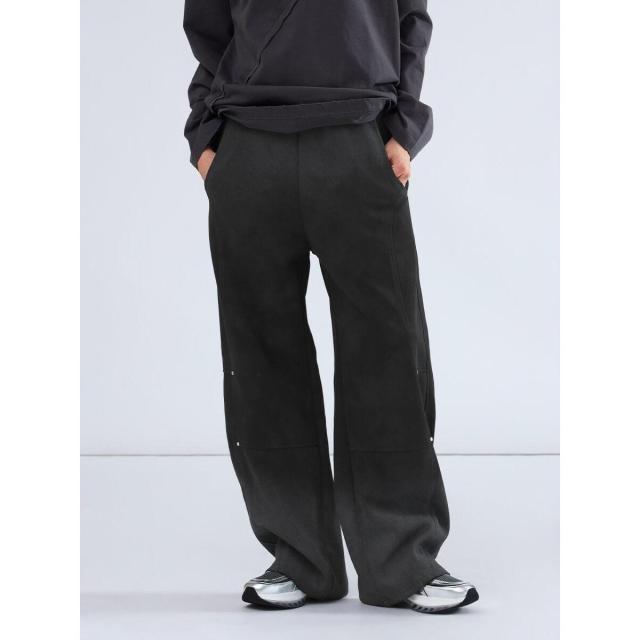 【NEW】ラシュッド（LASUD）/スタッズ切替えスウェットパンツ