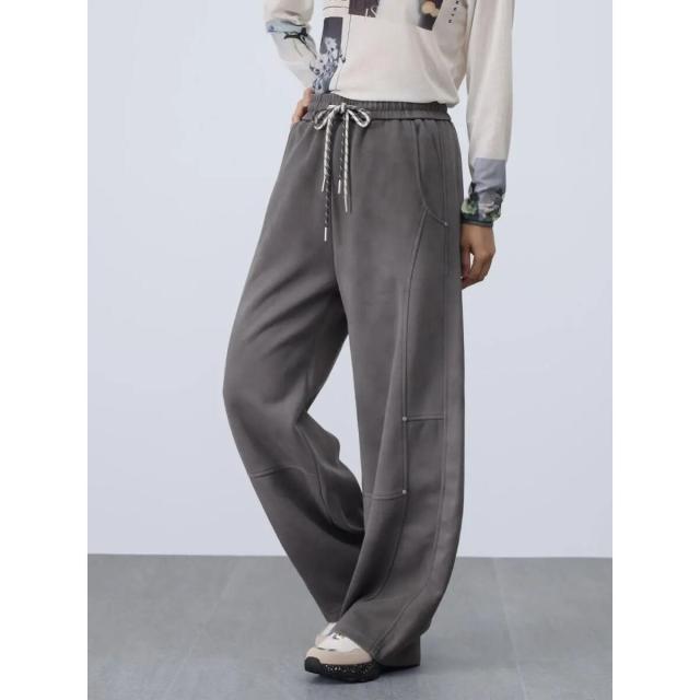 【NEW】ラシュッド（LASUD）/スタッズ切替えスウェットパンツ