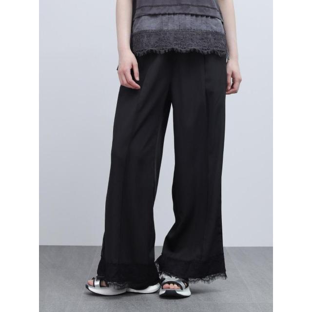 ラシュッド（LASUD）/レースドッキングフレアパンツ