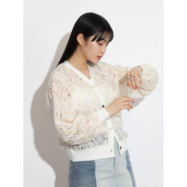 ラディエイト(RADIATE)/エンブロイダリーメッシュカーディガン ラディエイト(RADIATE)/エンブロイダリーメッシュカーディガン