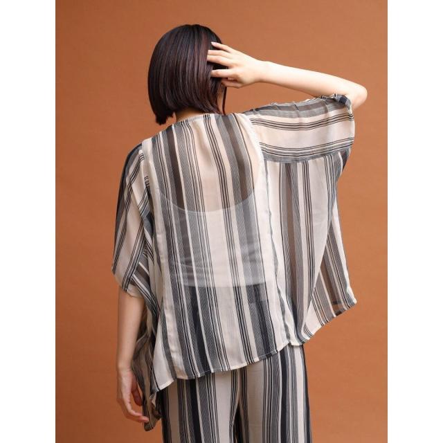 RADIATE ブラウス RADIATE 、ヤマダヤ、 ネイビー シフォン トップス