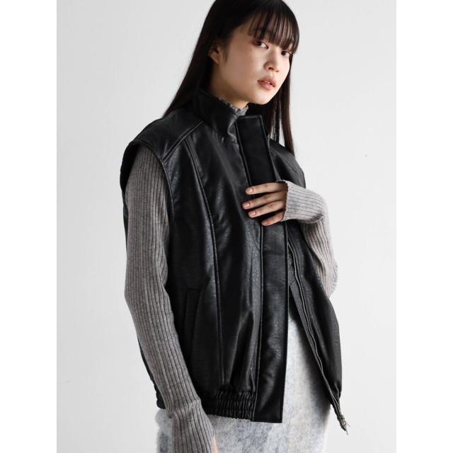 ラディエイト（RADIATE）/ビッグシルエットフェイクレザーベストの通販は 7,992円