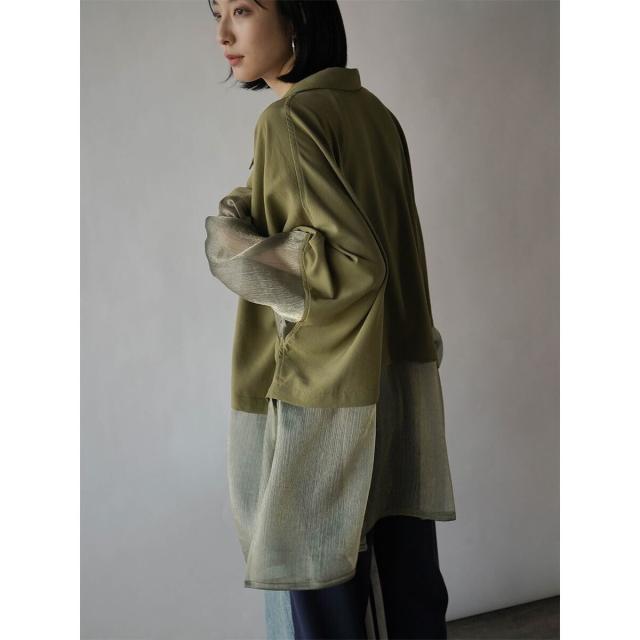 ラディエイト（RADIATE）/シアー切替ドルマンシャツ(olive)の通販はau