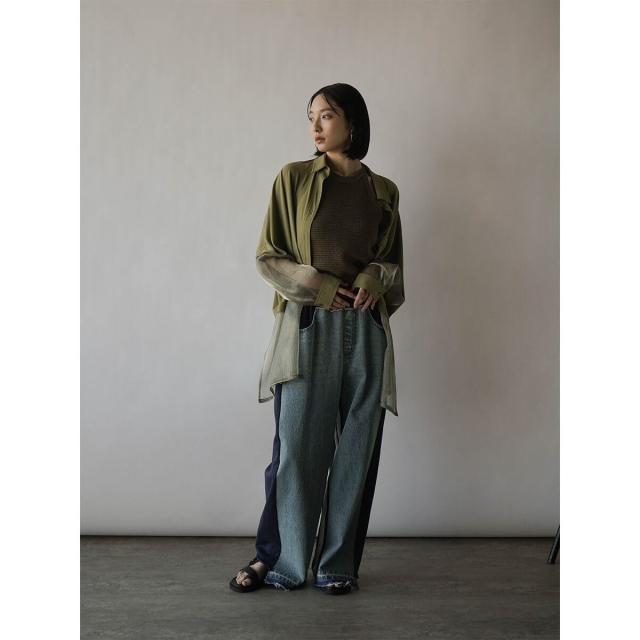 ラディエイト（RADIATE）/シアー切替ドルマンシャツ(olive)の通販はau