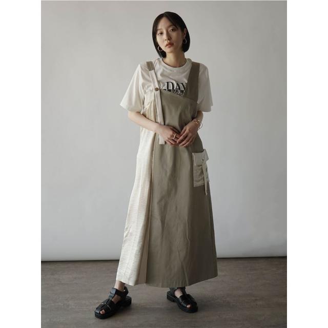 ラディエイト（RADIATE）/配色ドッキングアシメジャンパースカート