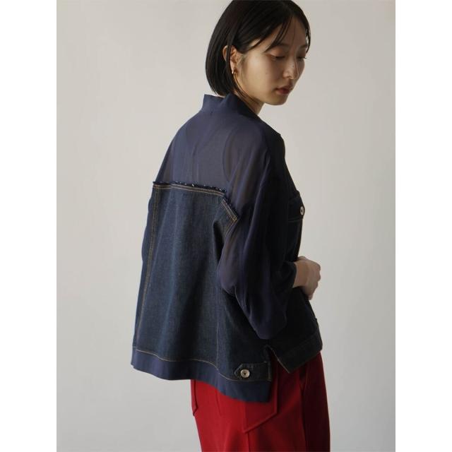 ラディエイト（RADIATE）/デニム×シアーダブルジップブルゾン ラディエイト（RADIATE）/デニム×シアーダブルジップブルゾンの通販は