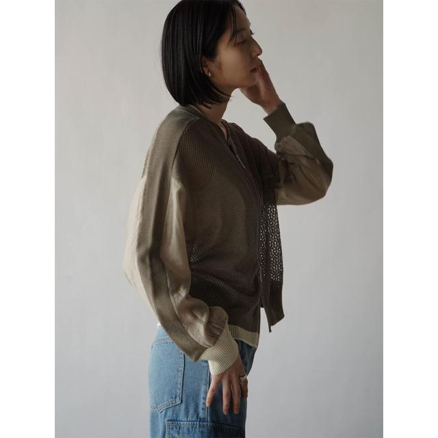 ラディエイト（RADIATE）/メッシュ×シアー配色ダブルジップブルゾンの