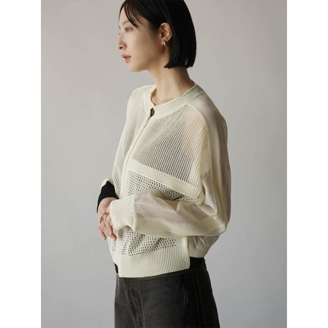 ラディエイト（RADIATE）/メッシュ×シアー配色ダブルジップブルゾンの