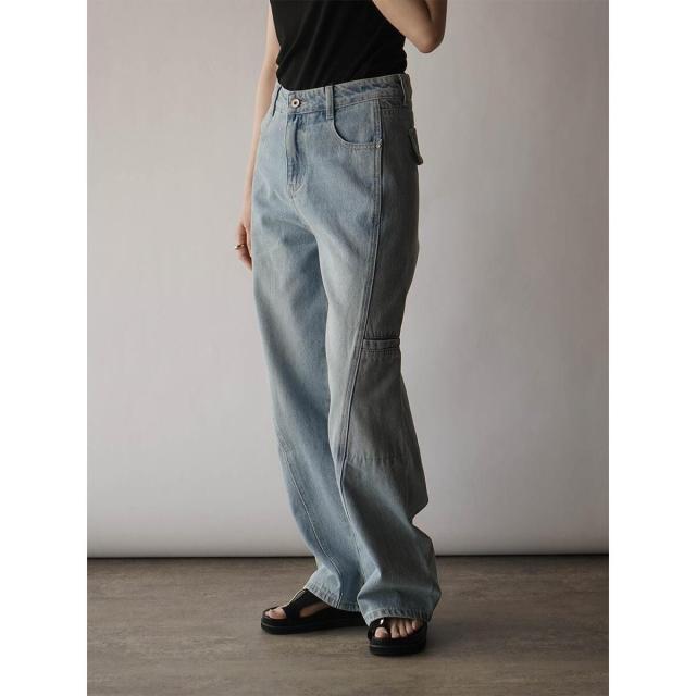 ラディエイト（RADIATE）/切替デザインストレートデニムパンツ