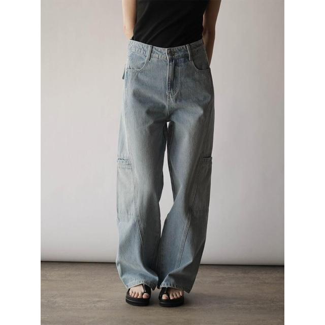 ラディエイト（RADIATE）/切替デザインストレートデニムパンツ