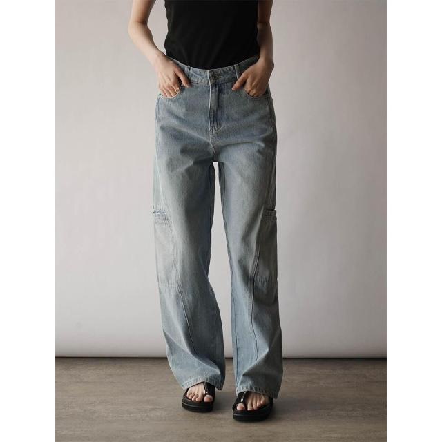 ラディエイト（RADIATE）/切替デザインストレートデニムパンツ ラディエイト（RADIATE）/切替デザインストレートデニムパンツ