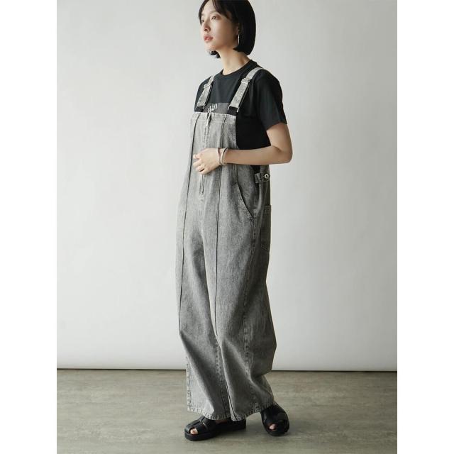 ラディエイト（RADIATE）/フロントジップデニムサロペット