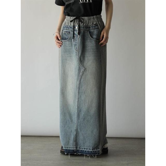 ラディエイト（RADIATE）/スウェット切替デニムスカート