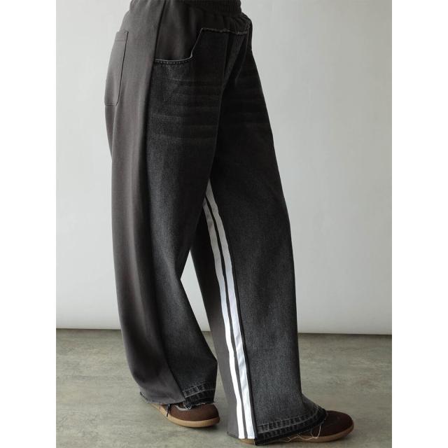 ラディエイト（RADIATE）/デニムドッキングスウェットパンツ(gray)