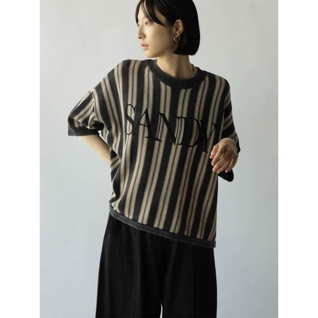 ラディエイト（RADIATE）/ケミカルウォッシュストライプロゴニットの