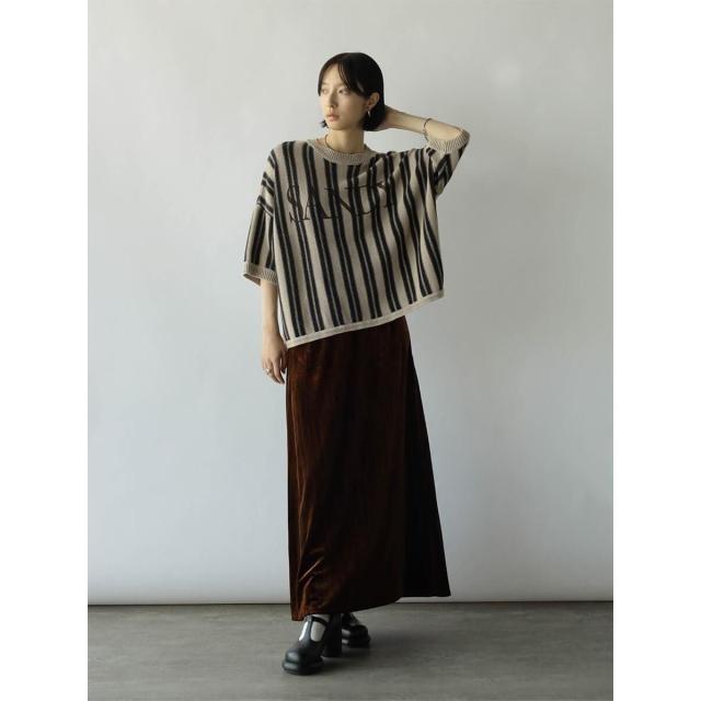 ラディエイト（RADIATE）/ケミカルウォッシュストライプロゴニット