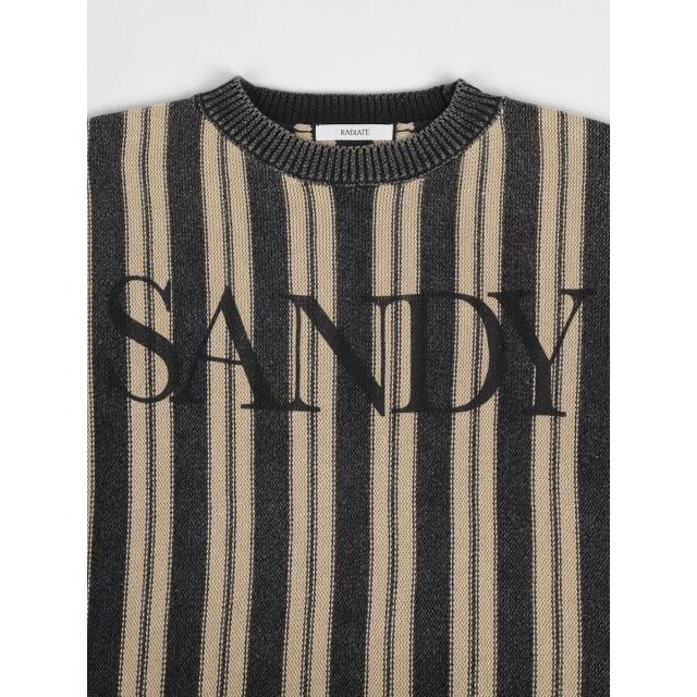 ラディエイト（RADIATE）/ケミカルウォッシュストライプロゴニットの