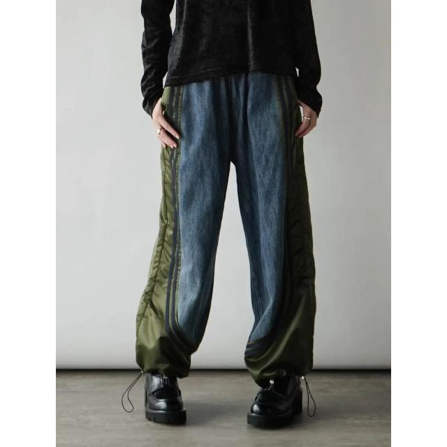 ラディエイト（RADIATE）/ナイロンドッキングラインデニムパンツ(navy)