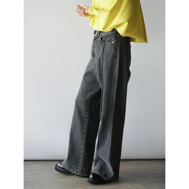 ラディエイト RADIATE ラメピンタックフレアデニムパンツ スカート