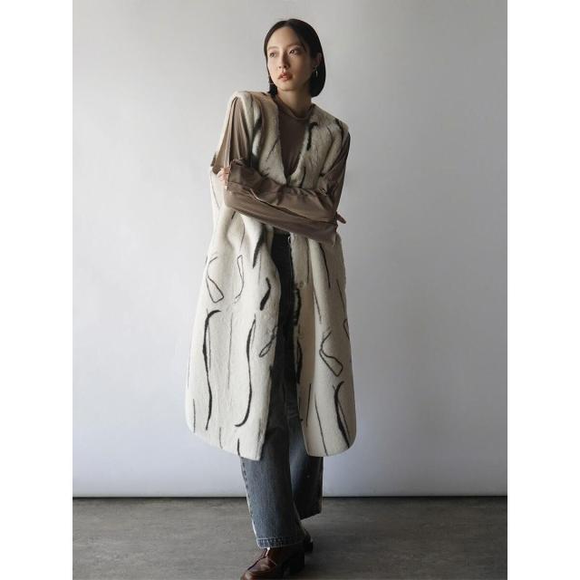 ラディエイト（RADIATE）/フェイクファー×スエードリバーシブルロング