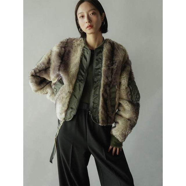 ラディエイト（RADIATE）/グラデーションフェイクファージャケット