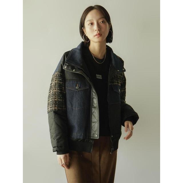 ラディエイト（RADIATE）/ツイードコンビネーションショートコートの