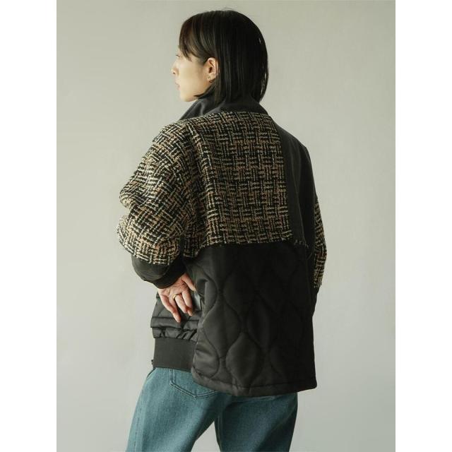 ラディエイト（RADIATE）/ツイードコンビネーションショートコートの