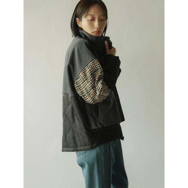 ラディエイト（RADIATE）/ツイードコンビネーションショートコートの