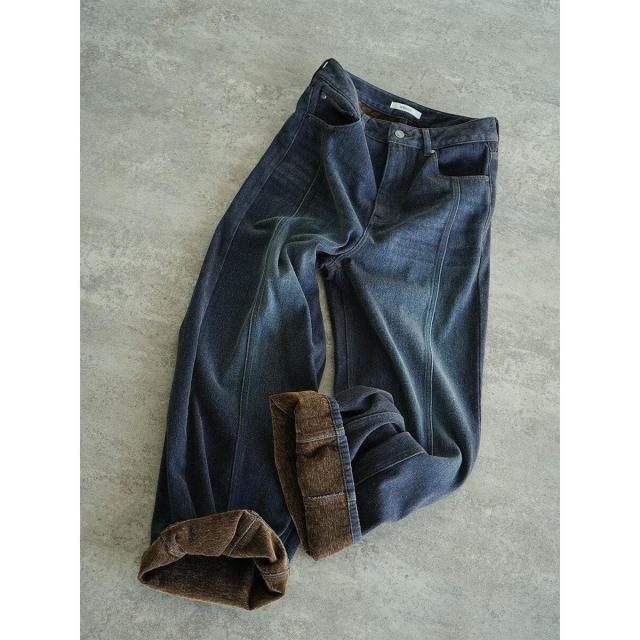 ラディエイト（RADIATE）/裏起毛ワイドデニムパンツ