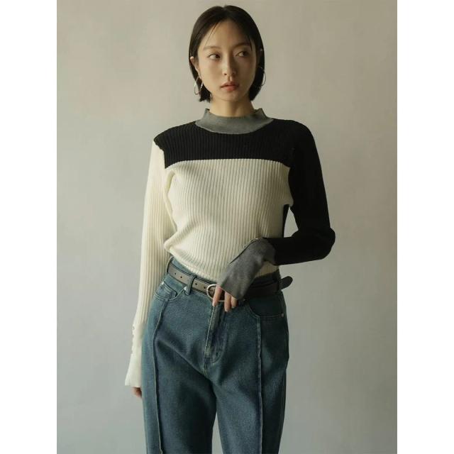 【NEW】ラディエイト（RADIATE）/カラーブロックリブニット