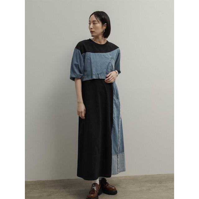 ラディエイト（RADIATE）/デニムコンビバルーンスリーブワンピース_5