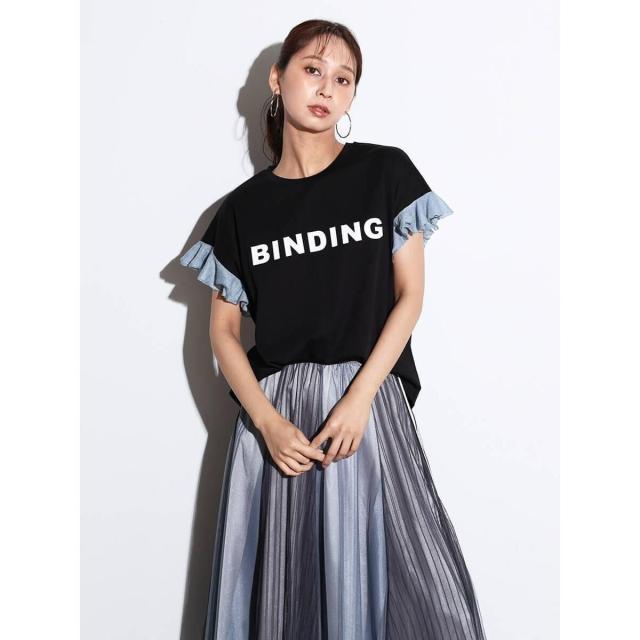 スコットクラブ SCOTCLUB ニットフリルラメドッキングロゴTシャツ　新品 スコットクラブ SCOTCLUB ニットフリルラメドッキングロゴT