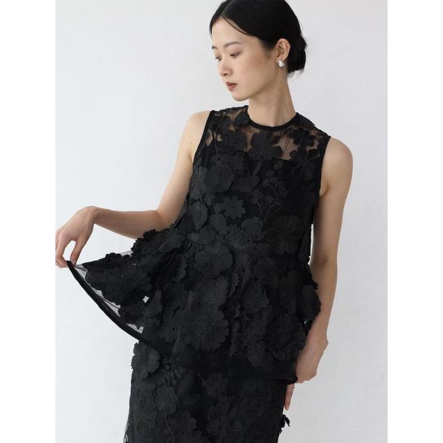 レジル（resil）/3Dレースノースリーブブラウス