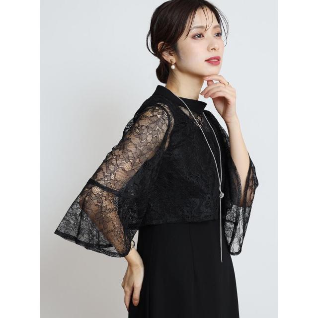 新品　Rire Fete リルフェテ　レースレイヤードパンツドレス　ヤマダヤ 楽天市場】Rire Fete リルフェテ ケープライクレースレイヤードドレス