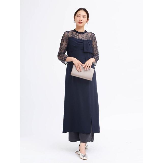 リルフェテ（Rire fete）/パンツレイヤードスリットドレス