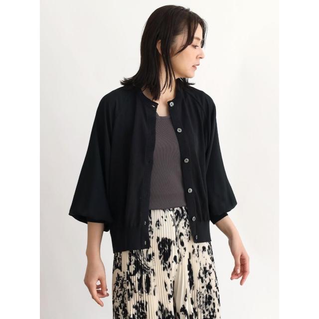 スール ミルポア（soeur7 MIREPOIX）/袖シフォンニットカーディガンの通販は 11,165円