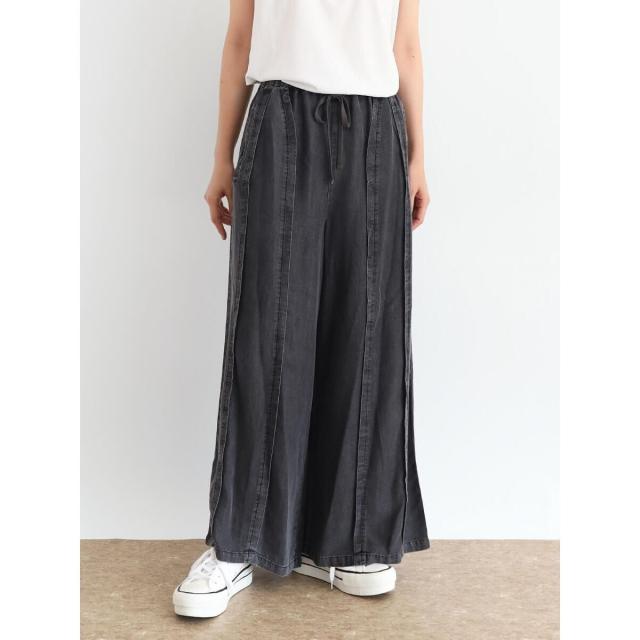 スール ミルポア（soeur7 MIREPOIX）/タックデザインテンセルデニムパンツの通販は