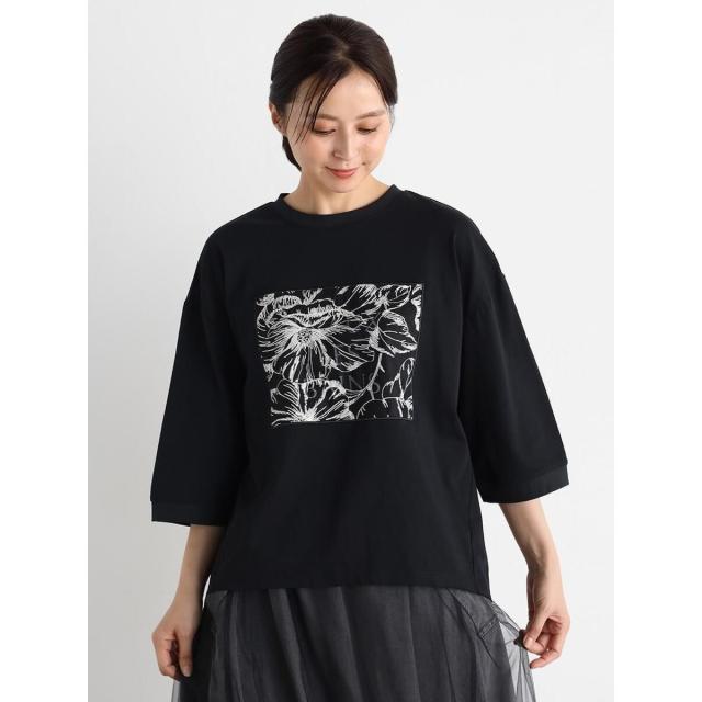 クローブ（CLOVE）/ボタニカル刺繍デザインカットソー