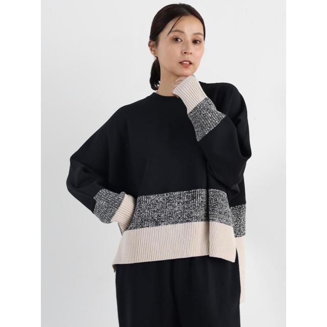 【NEW】クローブ（CLOVE）/ニット切り替えボンディングプルオーバー