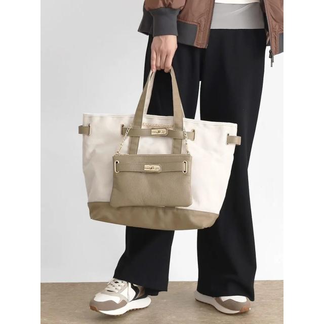 【NEW】クローブ（CLOVE）/レザーベルトキャンバストートバッグ