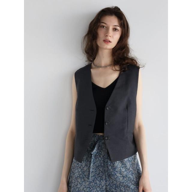 ヴァン（Vin）/セルロースリネンショートベスト