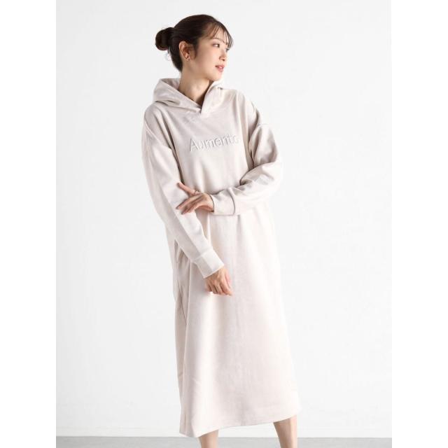 ヴァン（Vin）/スエードライクフーデッドワンピース