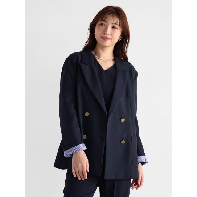 ヴァン（Vin）/ダブルブレストテーラードジャケット(navy)